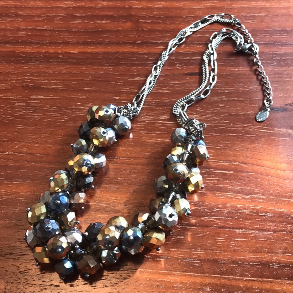 Mixed Metal Tones Sparkling Necklace - Picture 3 of 8